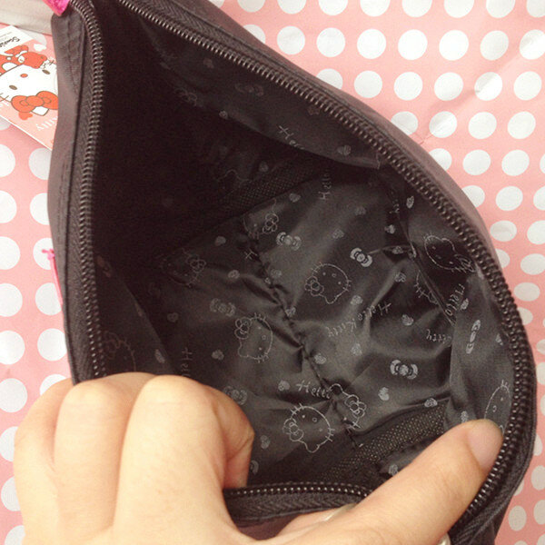 28 x11cm Sanrio Hello Kitty borsa per il trucco Anime Y2K borsa per le ragazze Cartoon Kawaii grande capacità impermeabile PU borsa regalo