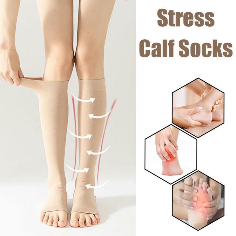 Secondary Pressure Socks Calf Socks Sports Shaping Support Sox Knee Fashion Women Leg Socks New 2023 Toe Open Socks K0X5
