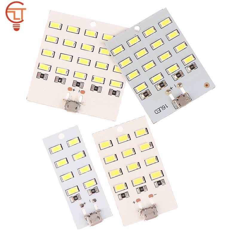 Painel de iluminação LED USB 5730, luz de emergência móvel, luz noturna, branco, DIY Desk Lamp, 5730 SMD, 5V, 430ma ~ 470ma, 2Pcs