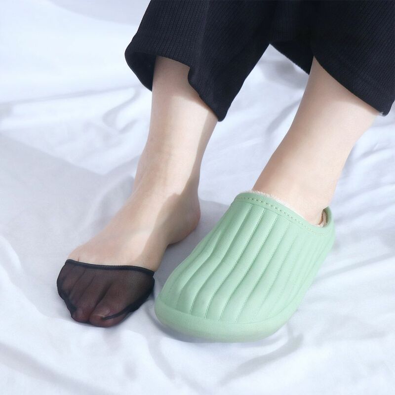 Breathable Comfortable Anti-Slip Summer Silicone Dotted Invisible Socks Forefoot Insoles Women Hosiery Half Palm Socks