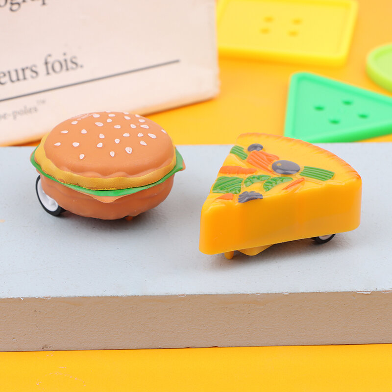 Kreatywna symulacja małych samochody zabawkowe hamburgerowych dla dzieci w wieku od 2 do 4 lat słodkie samochody Kawayi zabawki dla dzieci