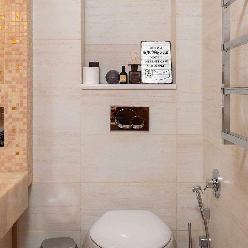 Es ist ein Badezimmer, kein Internetcafé Metall Zinn Zeichen kreative humorvolle dauerhafte lustige Badezimmer Zeichen Internetcafé für Bauernhaus