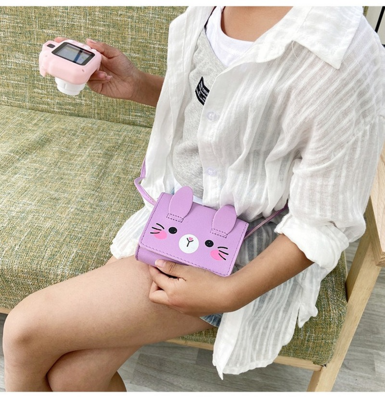 귀여운 토끼 디자인 작은 크로스 바디 미니 동전 지갑 핸드백 여아용, 어린이 액세서리