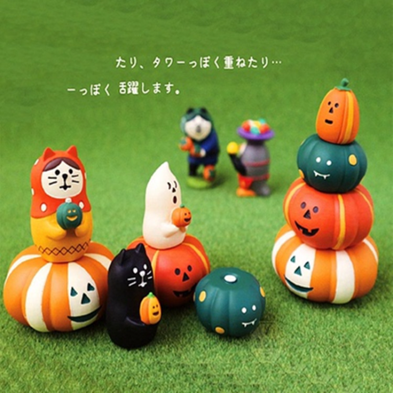 Zakka Japan Halloween-Serie Japan Dekoration Bücherregal Dekoration Harz Handwerk Japan Ornamente Geschenke Sammler Wohnkultur neu