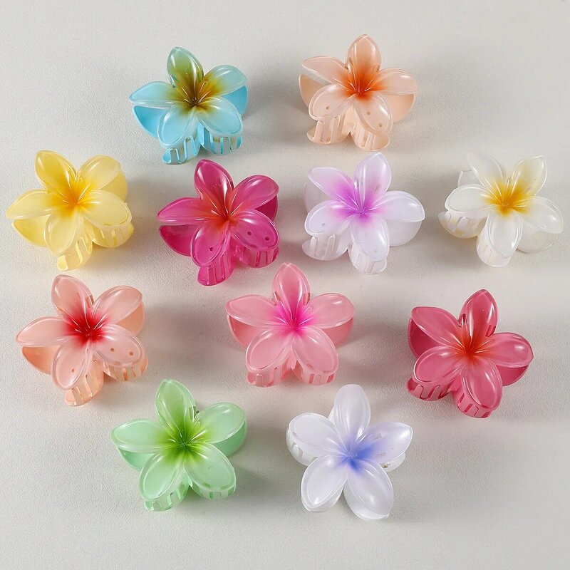 2Pcs Flower Hair Claw Clips for Women Gradient Large Claw Clips for Thick Hair Girls No-slip Hairpins Women Hair Accessories