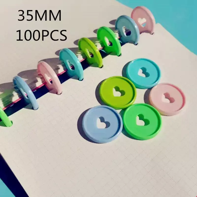100 pcs35mm Pilzloch Loseblatt-Notizbuch-Binde ring, Bindungs-CD-Bindungs zubehör.