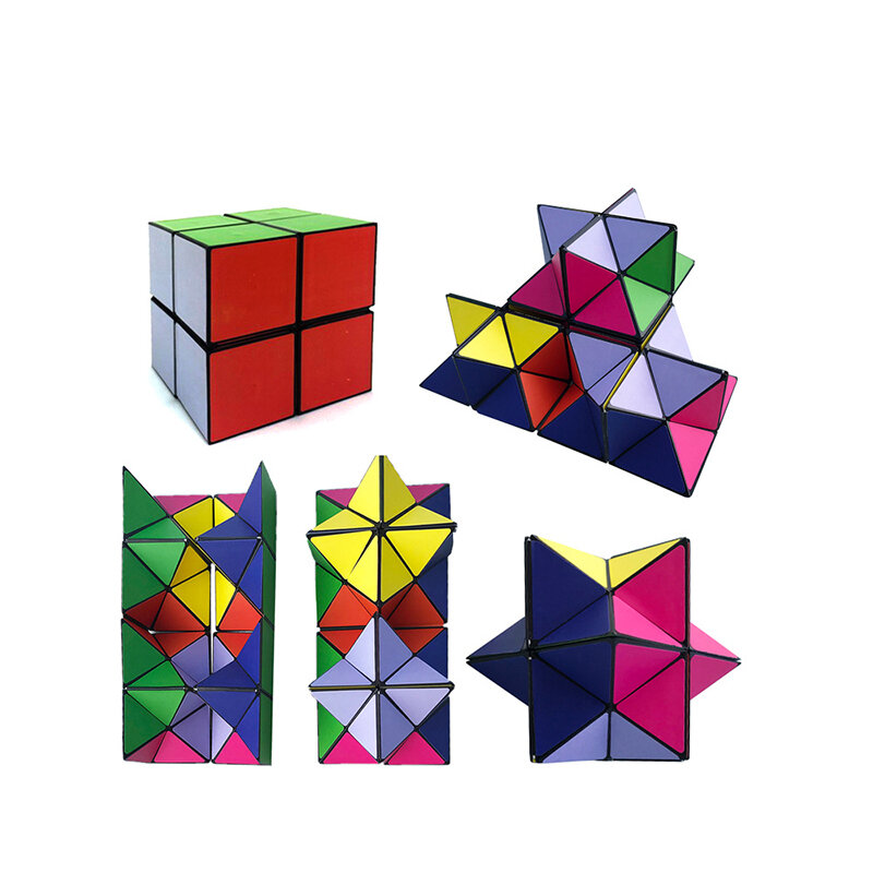 Crianças quebra-cabeça e educação precoce brinquedos infinitos dobrável dois-em-um cubo magnético quebra-cabeça crianças brinquedos educativos