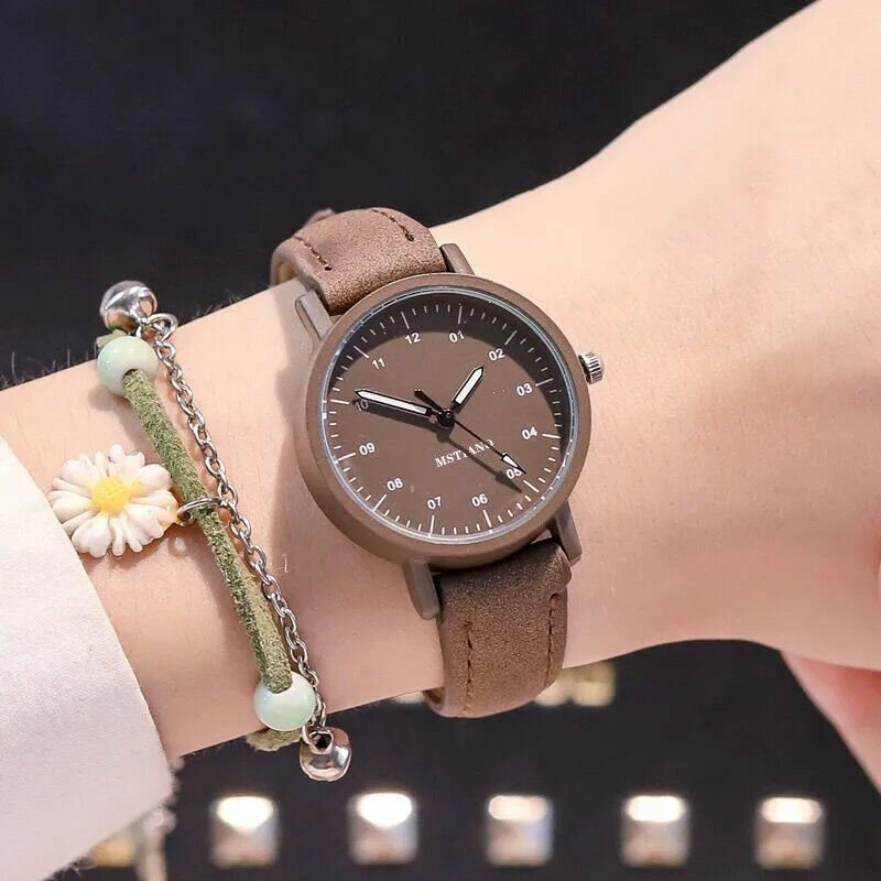 Yikaze Damen uhren Pu Leder armband Damen Quarz Armbanduhren wasserdichte runde Zifferblatt Retro Armband Uhr Damen Mädchen Uhr