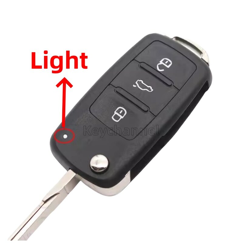 1pcs 3 Button Car Key Shell 202AD Flip Remote Key Case Hu66 for Golf Tiguan Polo Candy Jetta Touran Skoda Seat Leon 5K0837202 AD