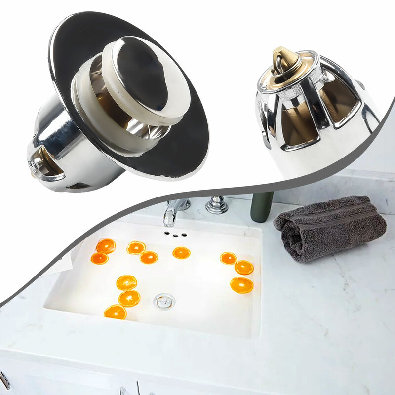 1 pz filtro di drenaggio in acciaio inox lavabo Press Bounce Basin filtro di scarico Pop-up Anti-corrosione resistente all'usura parte domestica
