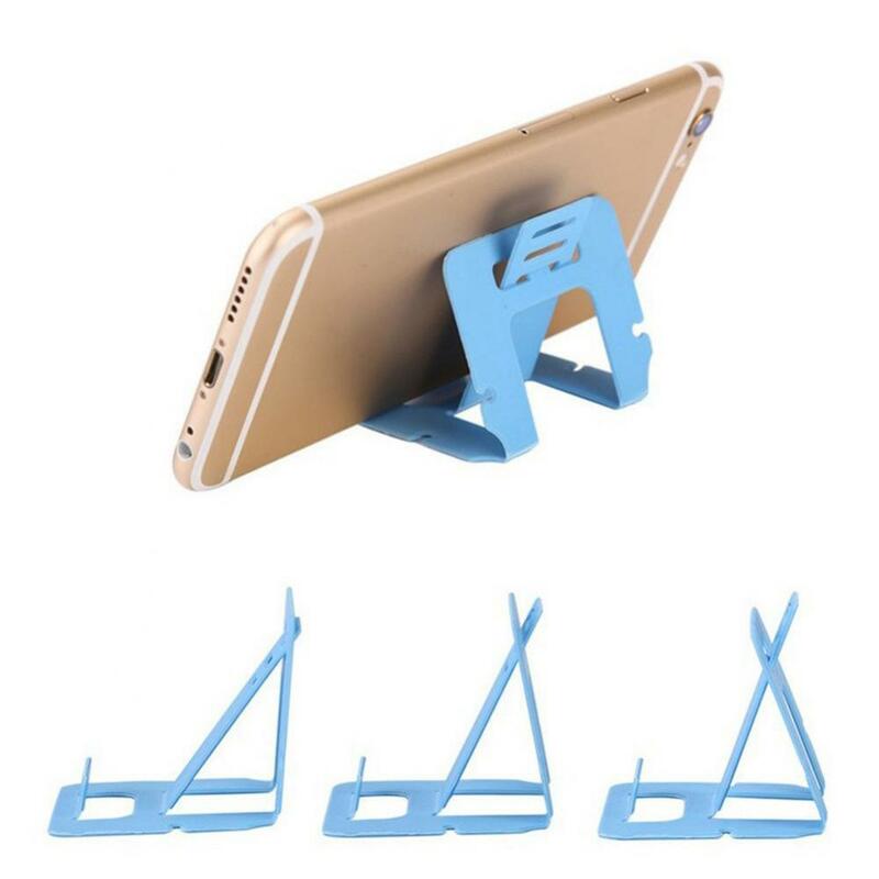 Supporto per telefono a scheda semplice da 5 pezzi supporto per telefono pigro supporto per telefono cellulare con carta pieghevole universale in plastica