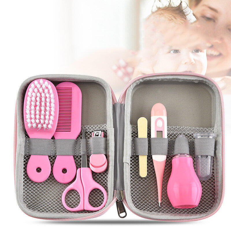 8 pcs Baby Care Set High Quality baby Grooming Kit Baby Daily Care Set