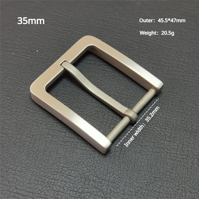 Titanium Pin Buckle Non-rusting Sweat-resistant Lightweight Metal Prong Buckle Men Women Belt Buckles for 35/38/40mm Wide Straps