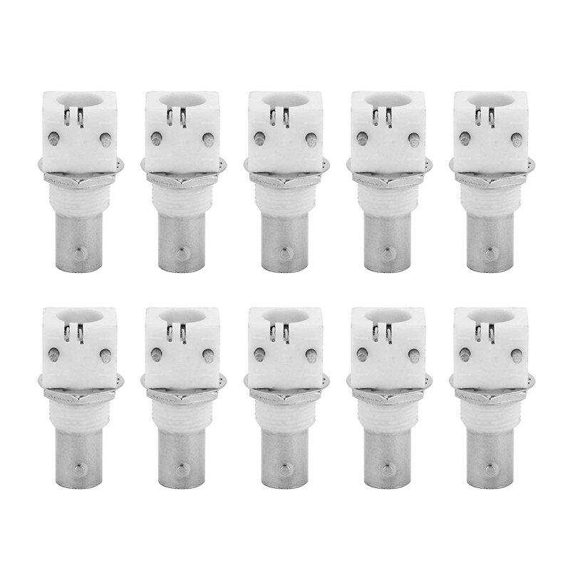 10 Pieces 90 Degree 2P BNCQ9 Connection Board White Adapter For PCB Assembly For CCTV Systems