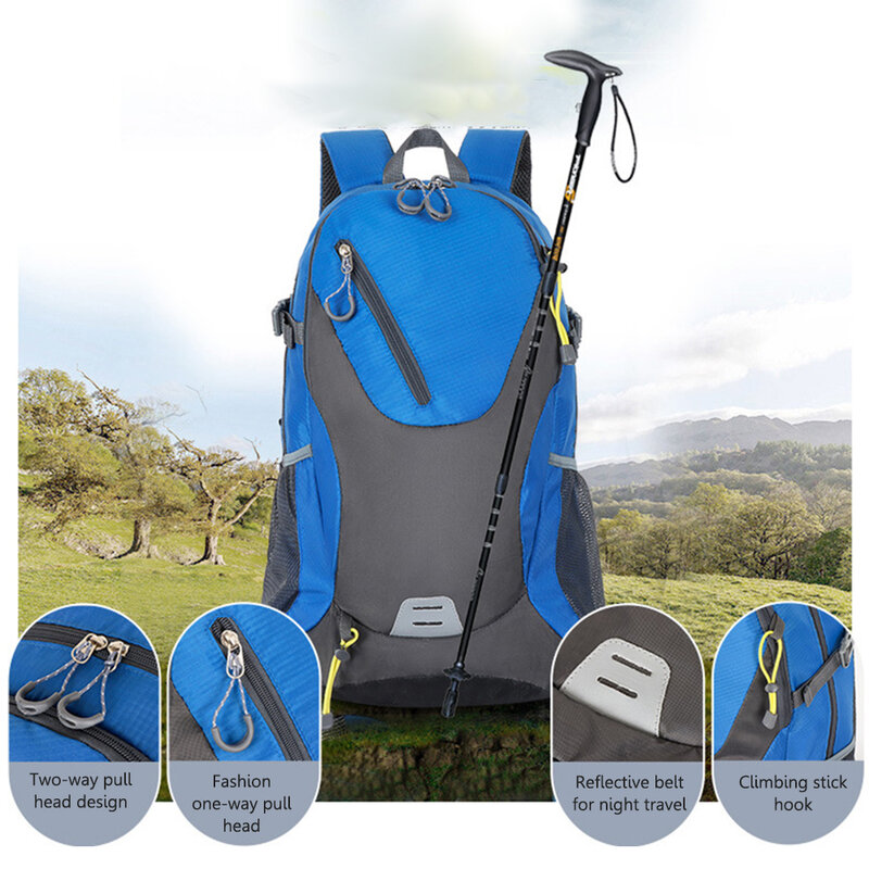 Tas punggung kapasitas besar pria, ransel olahraga memanjat gunung Trekking, bepergian luar ruangan, tas Laptop 16 inci 40l