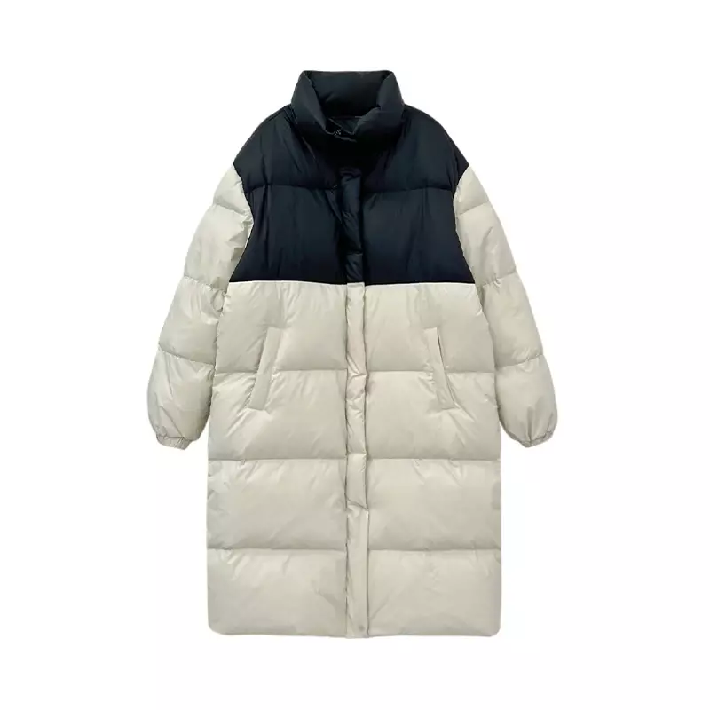 Chaqueta de plumón de pato blanco para mujer, abrigo holgado, grueso y cálido, estilo coreano, ocio al aire libre, otoño e invierno, A47