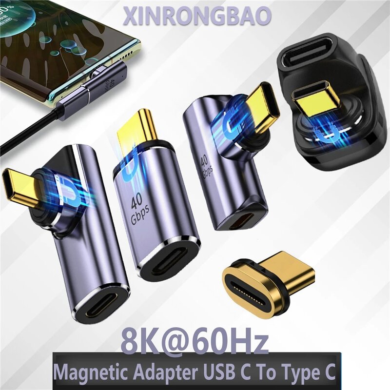 Магнитный адаптер USB Type-C, USB 100, Thunderbolt3, 40 Гбит/с, Вт, 8K @ 60 Гц