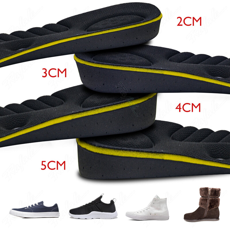 Aumento dell'altezza solette cuscini 2-5cm massaggio magnetico invisibile altezza sollevamento scarpe taglio regolabile inserto tallone cuscinetti di supporto più alti