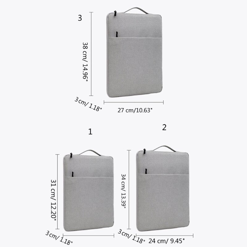 ป้องกันกระเป๋ากระเป๋าถือโน๊ตบุ๊คสำหรับ 13.3 14.1 15.4 15.6 นิ้วคอมพิวเตอร์ Ultra-slim แบบพกพา Splashproof แล็ปท็อป