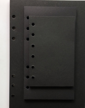 블랙 크래프트 화이트 루즈 리프 노트북 리필 나선형 바인더, 내부 페이지 라인 도트 그리드, 내부 종이 문구, A5, A6, A7