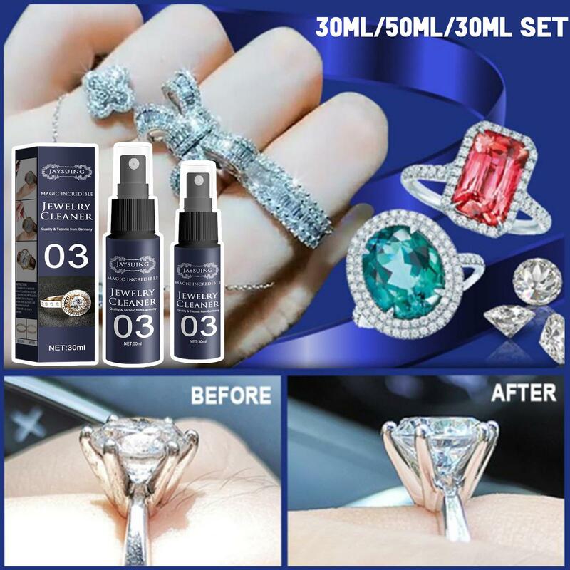 30ml/50ml Set Jewelry Detergent Cleaning Gold Watch Diamond Rust Decontamination Dial Cleaning Spray Effective Rust Removal