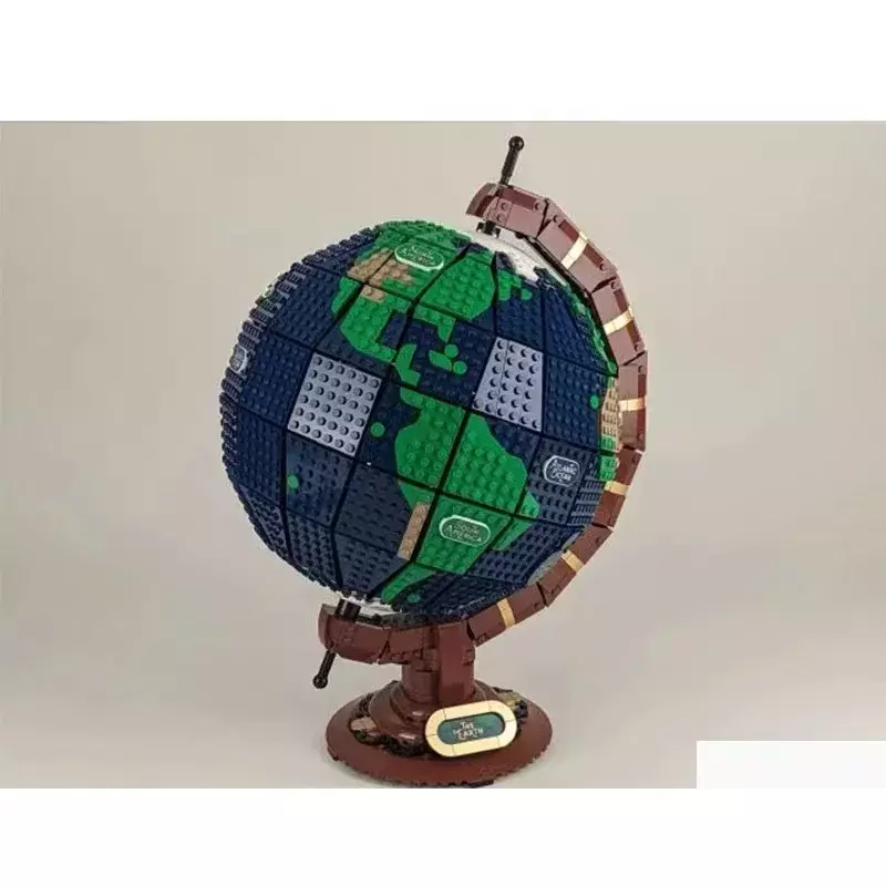 In Voorraad Nieuwe 2585 Stuks Compatibel 21332 Ideeën Globe Map Model Bouwstenen Technische Moc Bakstenen Speelgoed Voor Kinderen Cadeau