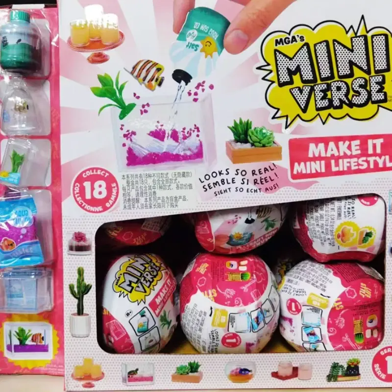 Neue Mini verse Essen und spielen Modell Mini Home Life Dekoration Spielzeug Hobbys Action figuren Weihnachts geschenke für Kinder