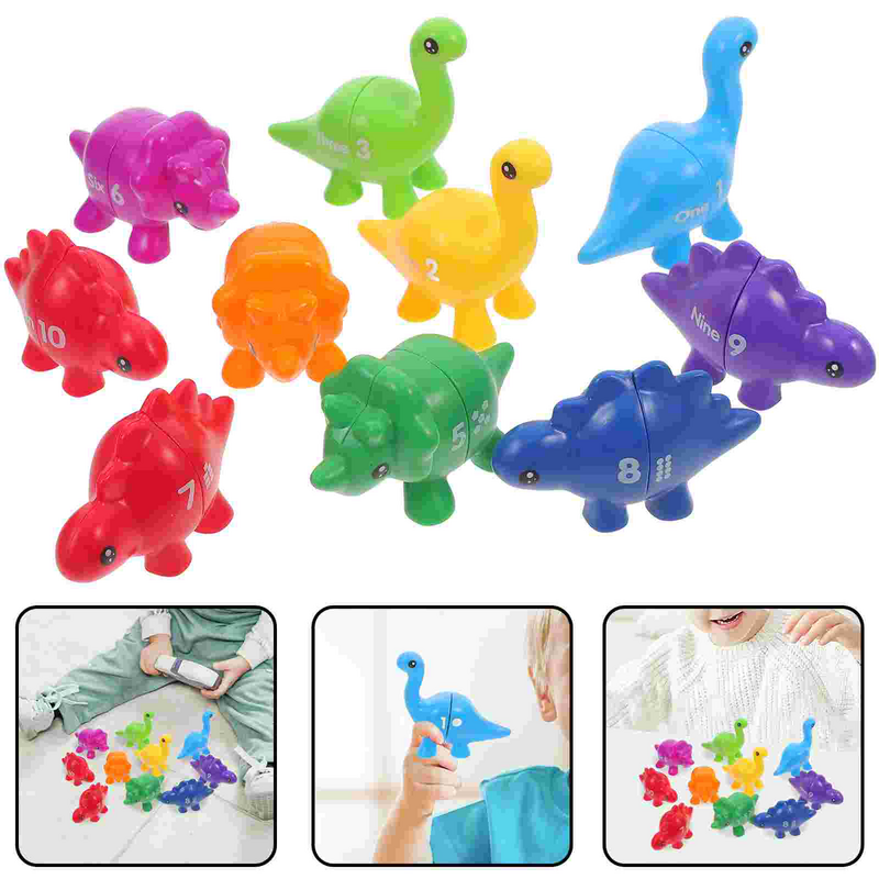Juguete educativo portátil con letras y números para niños, juguete de plástico para niños pequeños, juego de dinosaurios