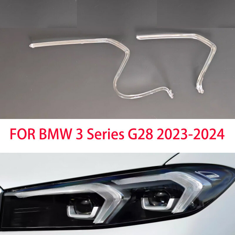 Placa de guia DRL do carro para BMW Série 3, Farol de tubo guia, Guia de luz diurna, Angel Eye, G28, 2023-2024
