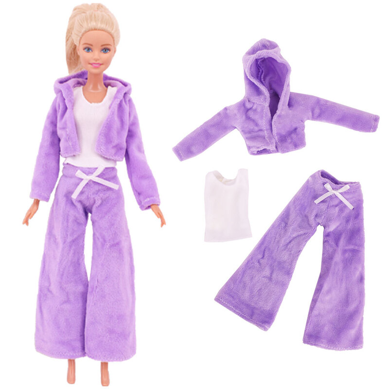 1 buah pakaian boneka bjd 30cm, mantel gaya, celana, gaun, cocok untuk boneka 11.8 inci, pakaian kasual, hadiah mainan
