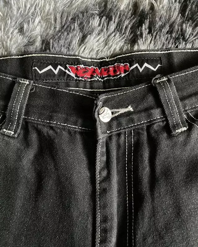 Hip Hop kieszonkowe wyszywane litery spodenki w stylu ulicznym spodnie Y2K luźne jeansowe spodenki męskie damskie wysoki stan szorty do koszykówki