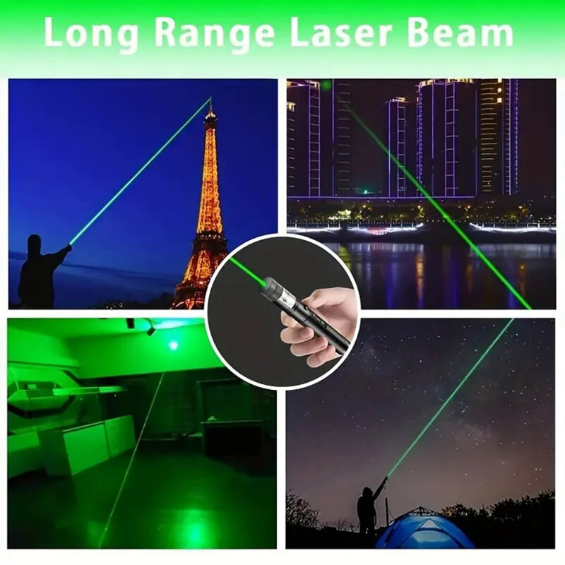 USB Перезаряжаемый Лазерный фонарь, подходит для охоты на открытом воздухе, Походов, Кемпинга, дальнего лазерного луча, зеленого лазерного фонарика