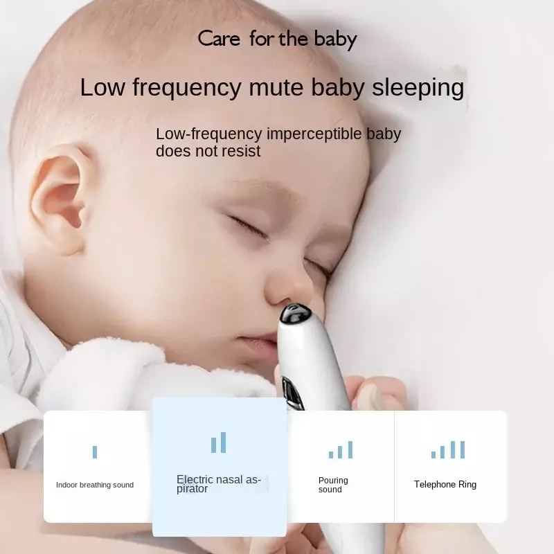 Rechargeable Baby Nasal Snot Aspirator Adjustable Suction Health Care Electric Safety Nose Cleaner For Newborn Toddler Tool