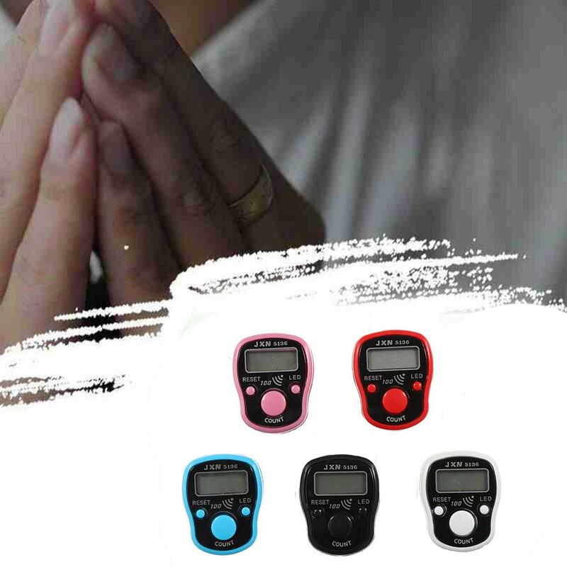 Finger Counter Digital Electronic Tally Counter Backlit Stitch Knitting Counter Lcd Marker Mini Weave Finger Electronic Sew U5t9