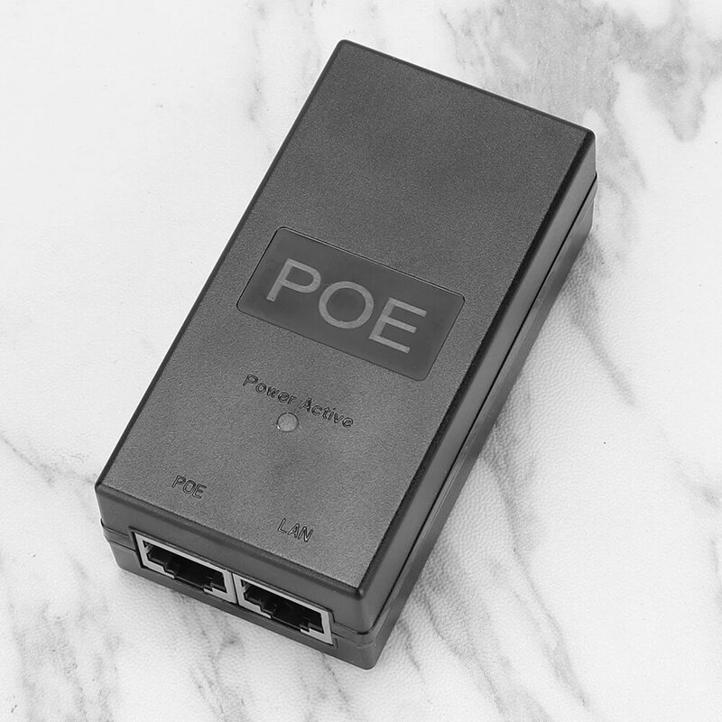 POE Power Supply DC Adapter 24V 0.5A 24W Desktop POE Power Injector Ethernet Adapter Surveillance CCTV AC/DC Adapter Accessories