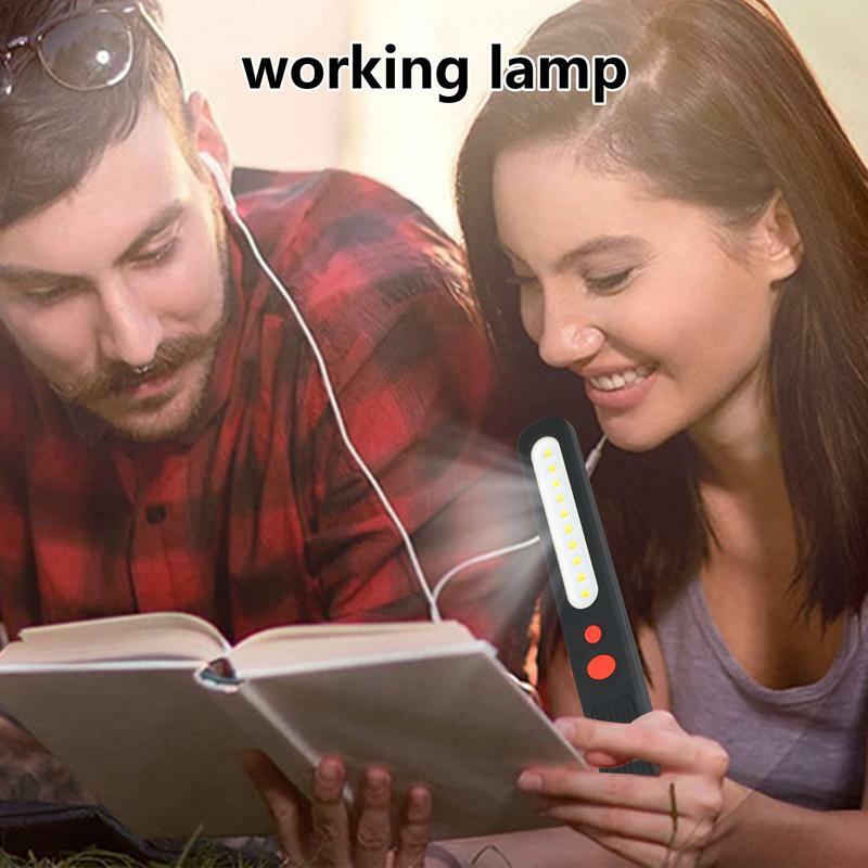 Lámpara de Trabajo Portátil magnética, luz LED de trabajo ajustable para iluminación exterior, pesca nocturna, luz compacta para Auto
