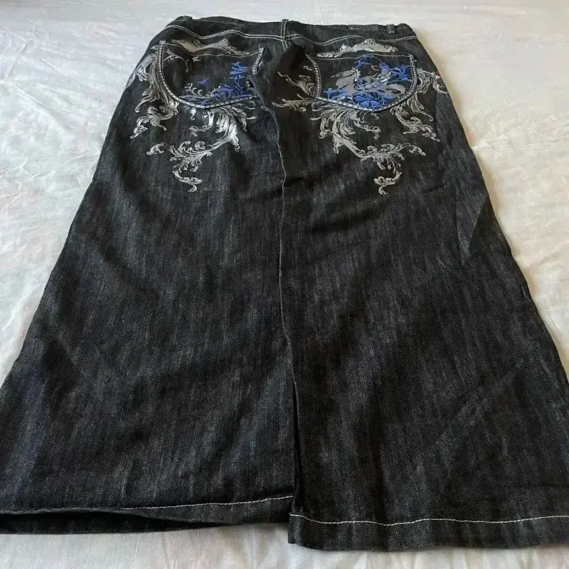 2024 amerykański Retro jeansy Y2K spodnie z dużym wzorem luźne jeansy gotyckie spodnie z wysokim stanem szerokie spodnie odzież uliczna
