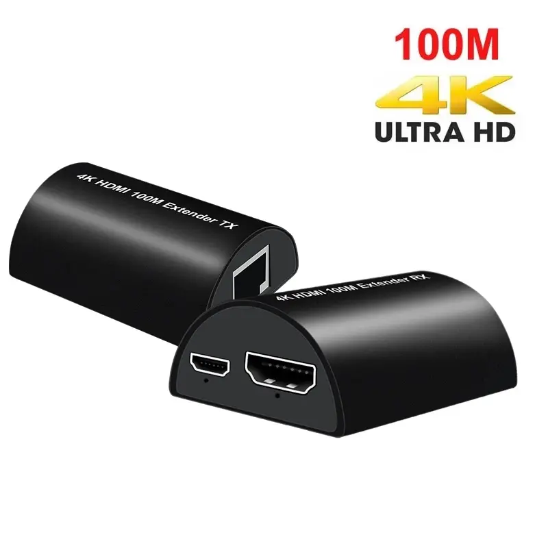 4K 100M HDMI Extender Video Converter Via CAT5e Cat6 UTP RJ45 LAN Network Ethernet Cable 1080P 60m for PS3 PS4 PS5 Xbox PC To TV