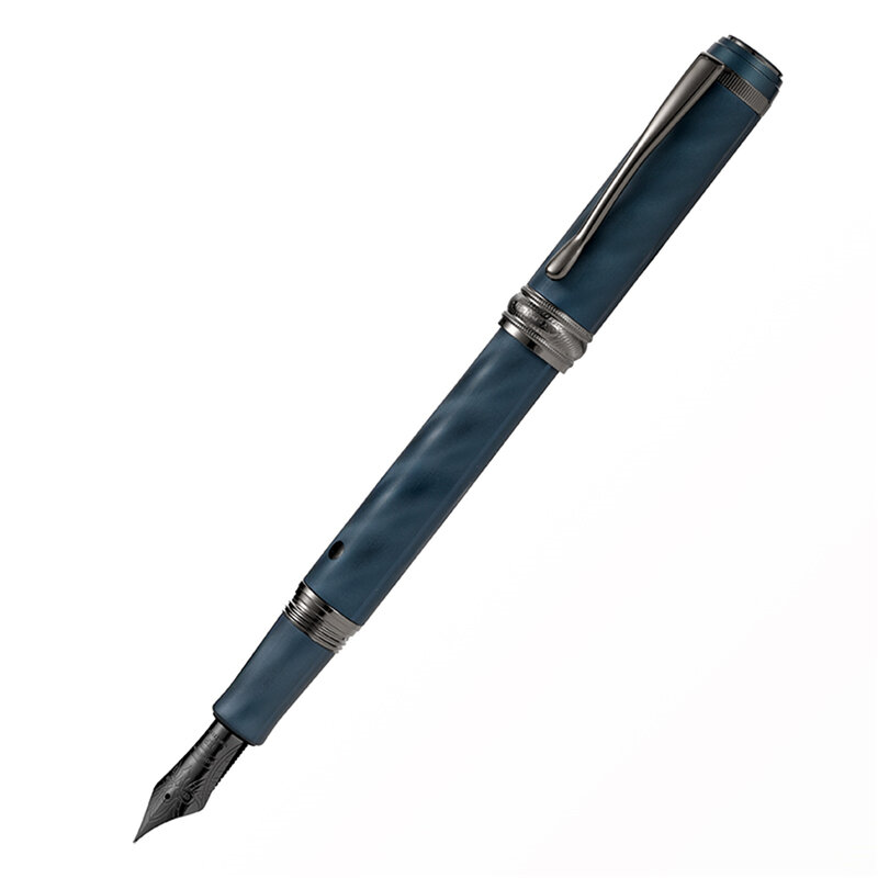 14-dian-Stylos plume à piston creux N10, stylos à encre d'écriture en métal, caoutchouc naturel, stylo à langue, fournitures scolaires et de bureau, cadeau pour étudiants