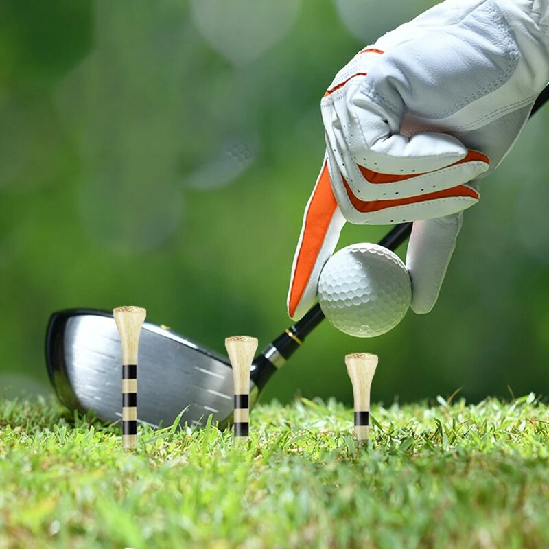 100 Stuks Duurzaam Hoge Kwaliteit Bamboe Golf Tees Outdoor Sport Golf Accessoires Training Aids Stabiele Golf Ballen Houder Gereedschappen
