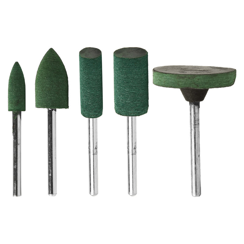 5 Pieces 3mm Mounted Rubber With Abrasive Grinding Head For Mold Polishing Rotary Power Tools Suitable For Polishing