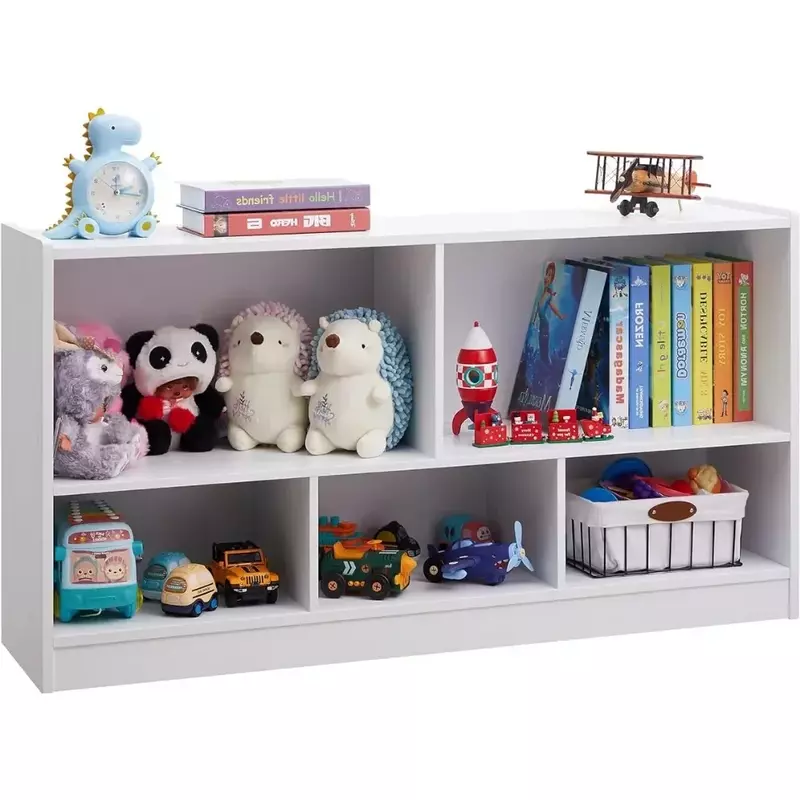TOYMATE Toy Organizers and Storage, 5-Section Kids Bookshelf for Organizing Books