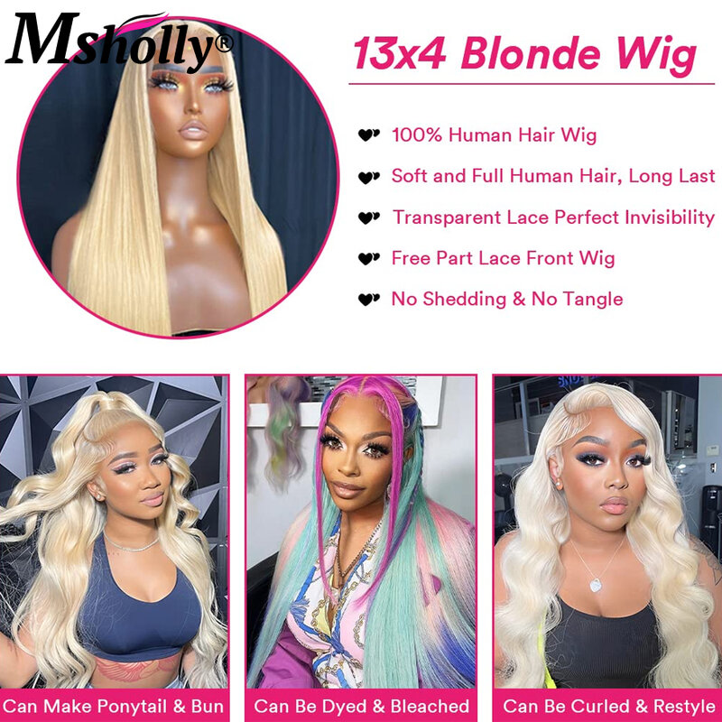 613 Short Bob Human Hair Wig Honey Blonde Bone Straight 13x4 HD Transparent Lace Front Wigs Pre Plucked Brazilian Wig For Women