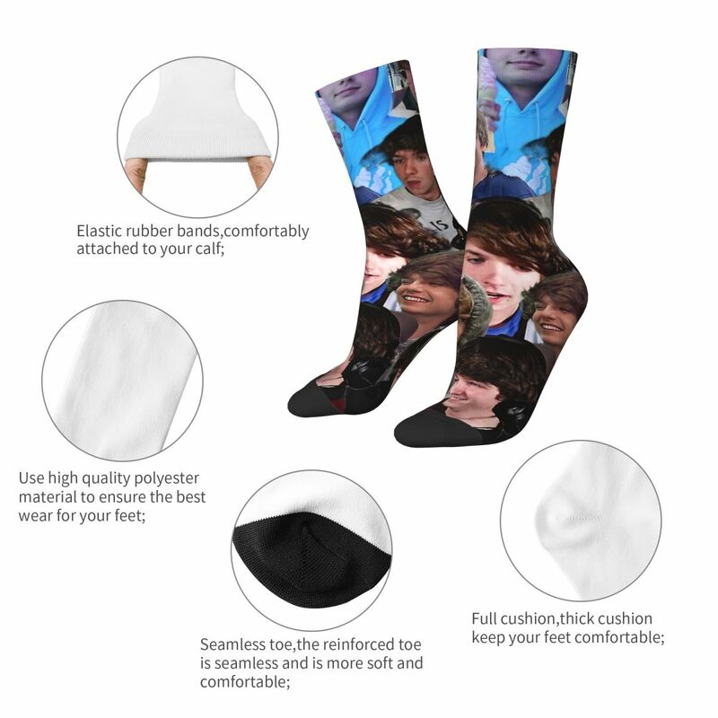 Calcetines para hombre y mujer, calcetín Unisex, con diseño de Arte de Collage de Karl jacbs