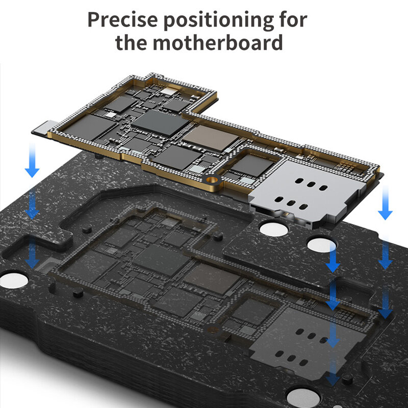 Qianli Platform Timah Tanaman Stensil Reballing Papan Lapisan Tengah BGA untuk iPhone X XS 11 12 12Pro 13Pro Max Alat Pengerjaan Ulang Papan Logika