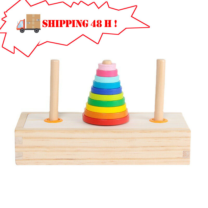 Giocattoli in legno gioco giochi educativi giocattoli giocattolo da tavolo esercizio pensiero logica formazione torre di Hanoi