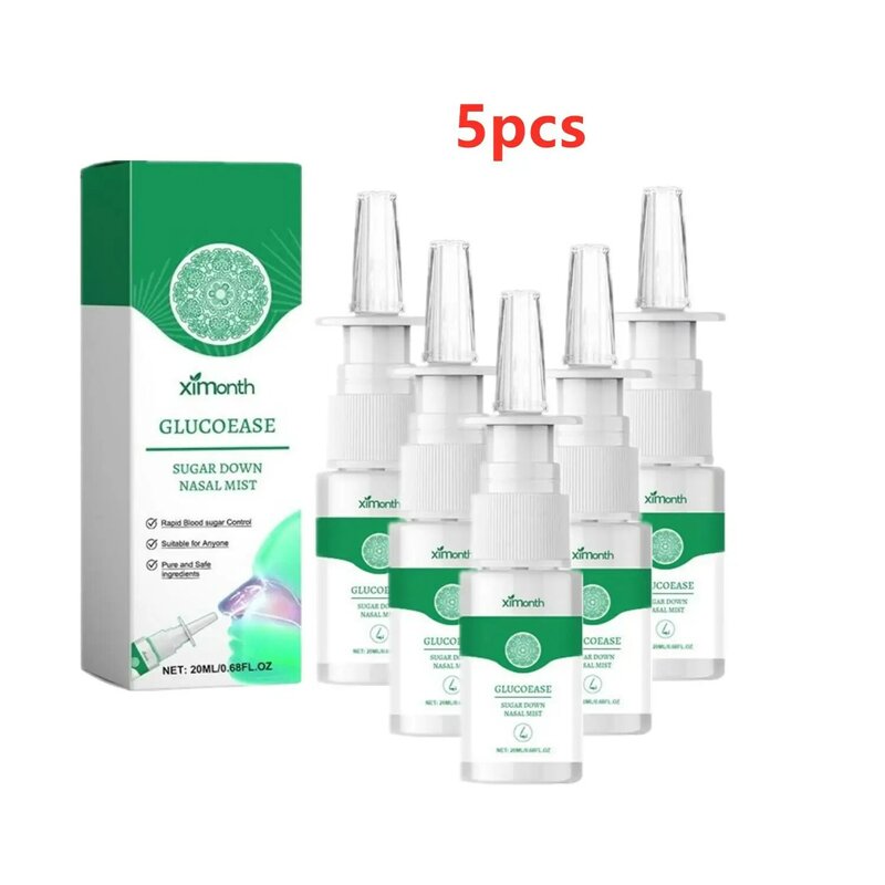 Spray Nasal para Alívio da Dor, Tratamento do Desconforto do Diabetes Rinite, Reparação de Limpeza Oral, 5 unid, 20ml