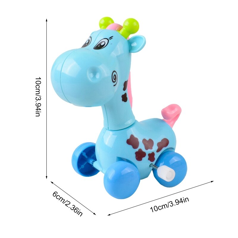 Vintage kronkelende speelgoed Cartoon Giraffe Toy Xmas Giftbag vulling kinderen opwindspeelgoed