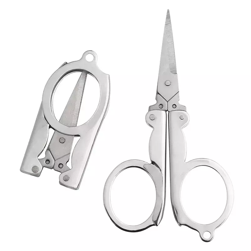 3 Sizes Folding Scissors Portable Stainless Steel Pocket Knife DIY Handmade Craft Scissor Mini Art Tool Kits Travel Tailor Knife