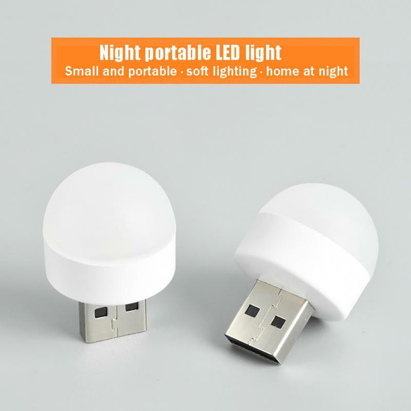 Night Light Mini LED Night Light USB Plug Lamp  USB Book Lights Small Round Reading Eye Protection Lamps
